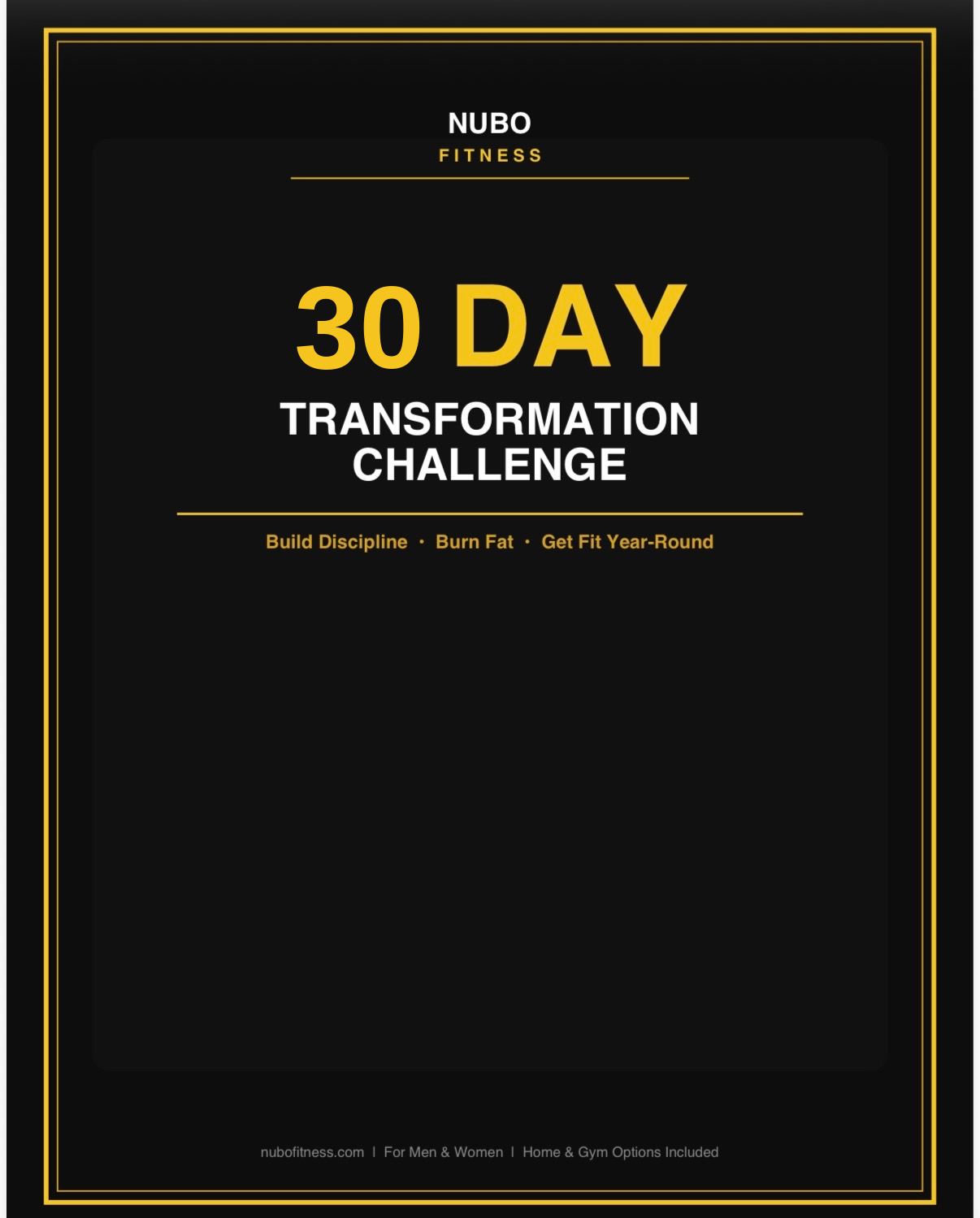 30 Day Transformation Challenge (Gloves not included)